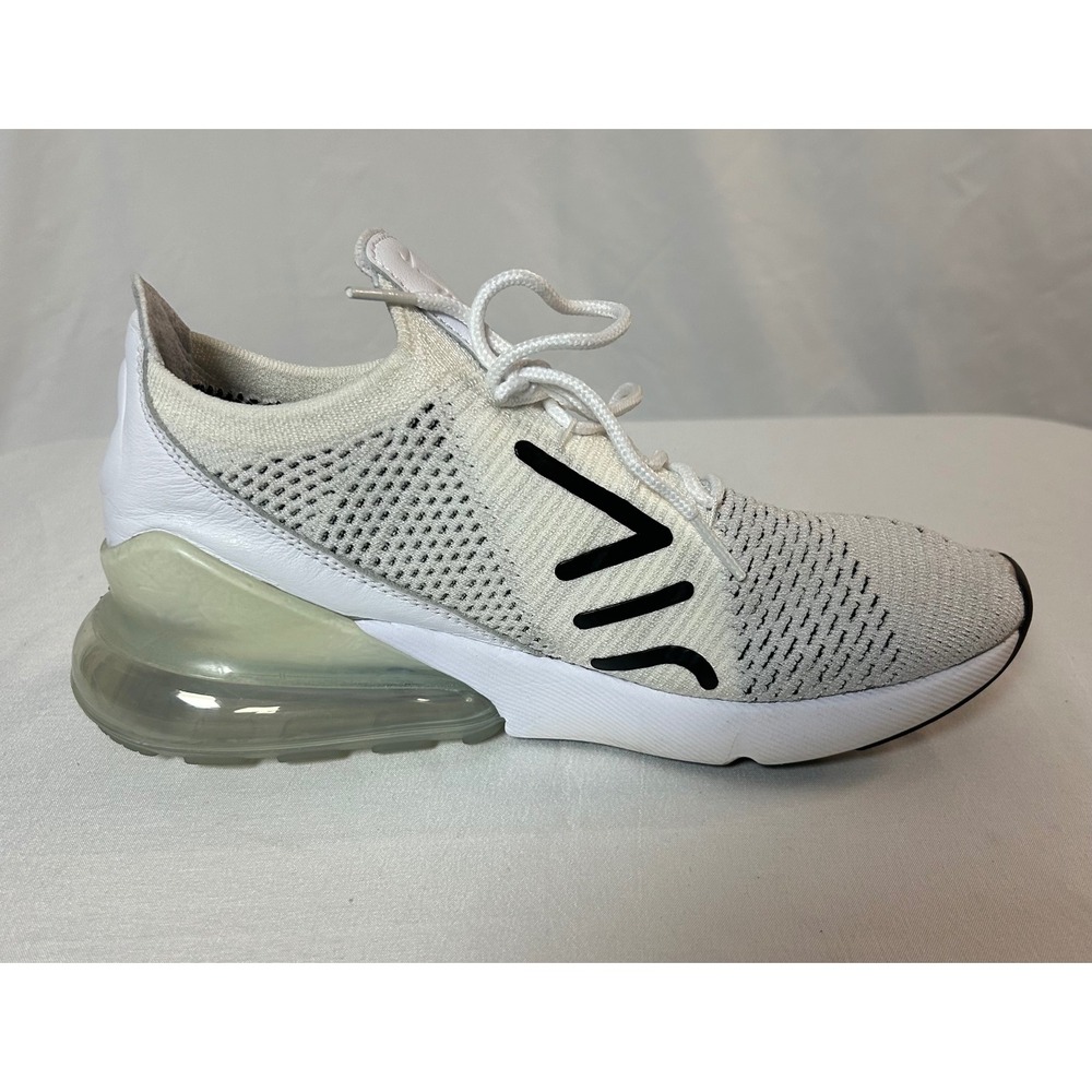 Nike Air Max 270 Flyknit White Black AH6803-100 Women's 8.5 Running Shoes - Picture 6 of 16